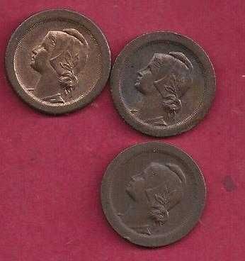 Republica Portuguesa  5  Centavos Belas 1924,25,27
