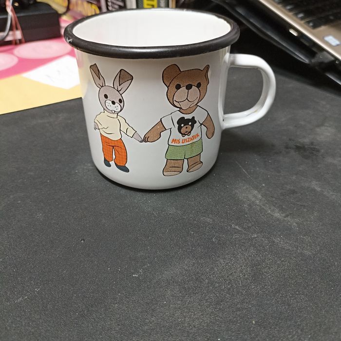 Kubek emaliowany Miś Uszatek