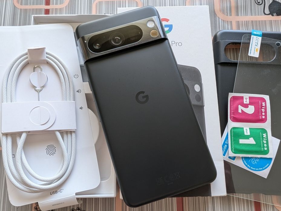 Супер Стан Google Pixel 8 Pro 12-128Gb Obsidian/Neverlock/2-Sim/NFC/326 циклів/Супер Камери/Без Вигорання/Без Дефектів