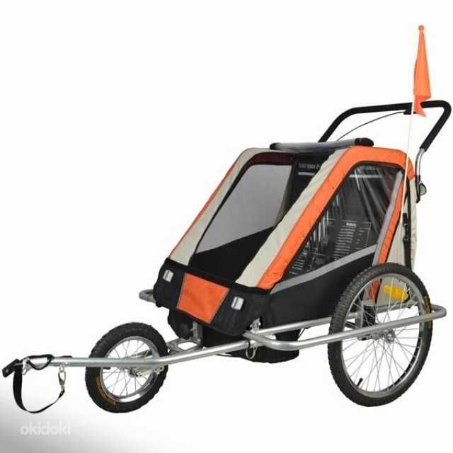 TUK TUK 2 em 1 ___ atrelado bicicleta ou carrinho de transporte 2x crianças ou animais