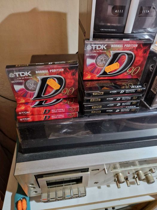 Cassetes TDK D90 Novas Seladas (Lote de 8 Unidades)