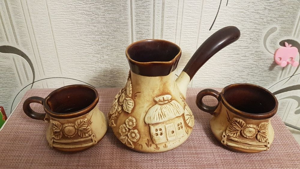 Турка + 2 чашки кофейные
