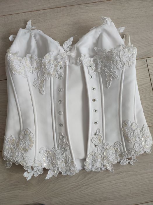 Suknia ślubna spódnica + gorset rozm S 36