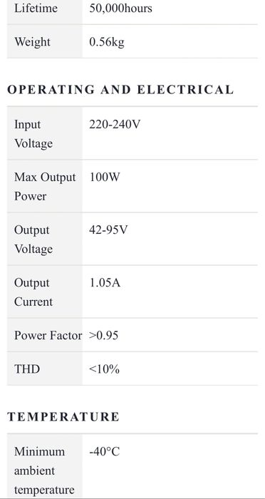 Xitanium 100W 0.4-0.6A 220V S 230V PHILIPS