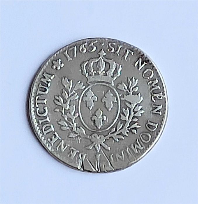 MONETA SREBRNA - 1765 r. Francja Król Ludwik XV