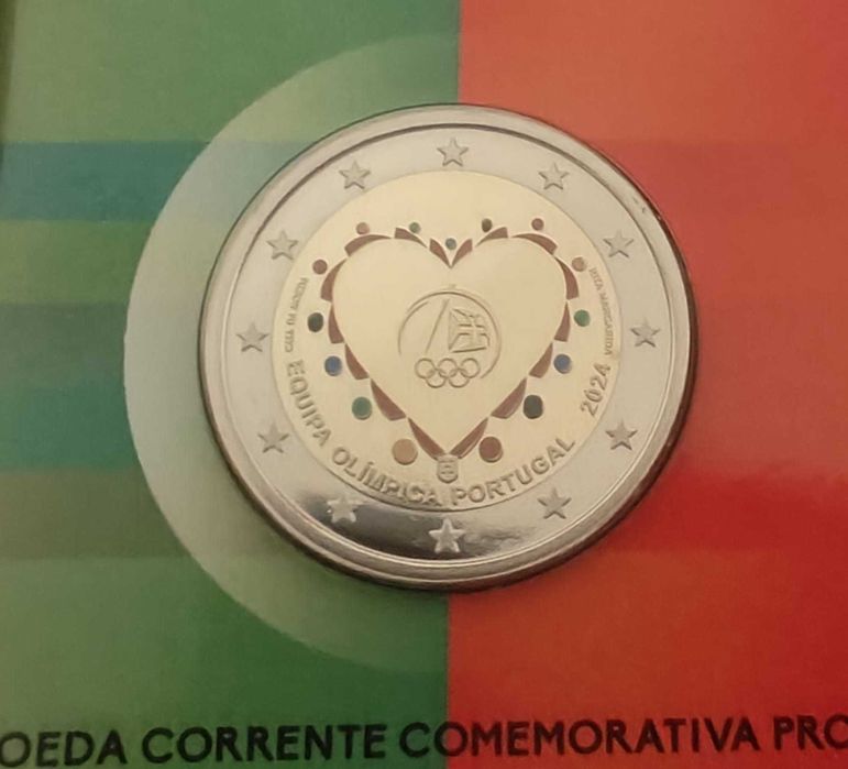 Moeda Comemorativa de 2€ PROOF - Equipa Olímpica 2024 (Colorida)