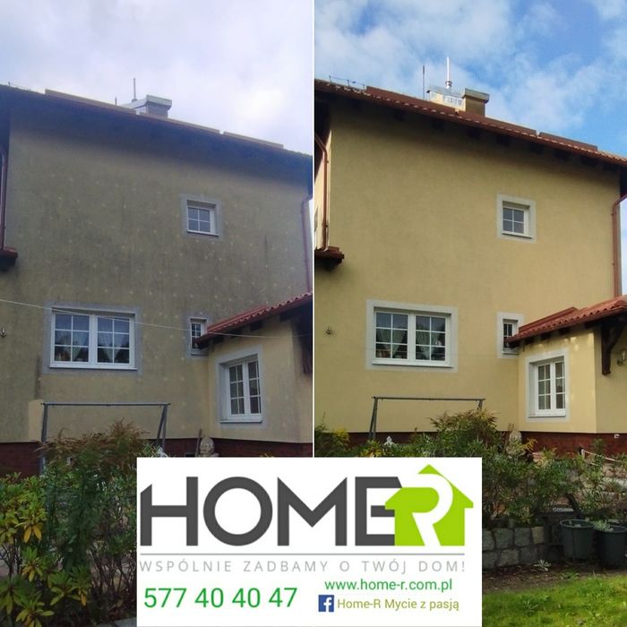 Mycie, czyszczenie elewacji, kostki, dachu. Wycena GRATIS