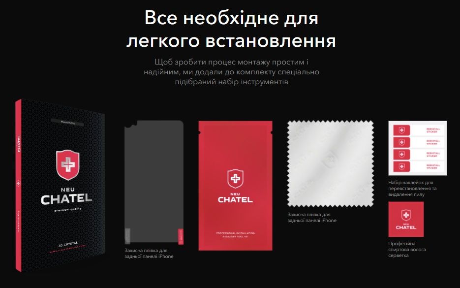 Захисне скло NEU Chatel для iPhone | Всі моделі