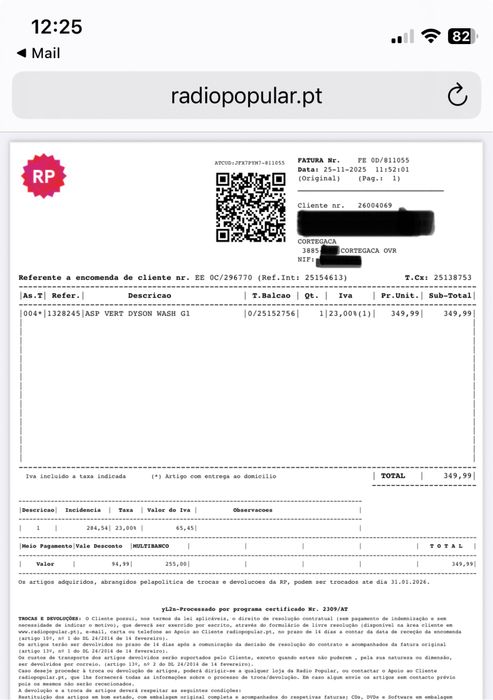 Dyson - Aspirador vertical sem fios WASH G1