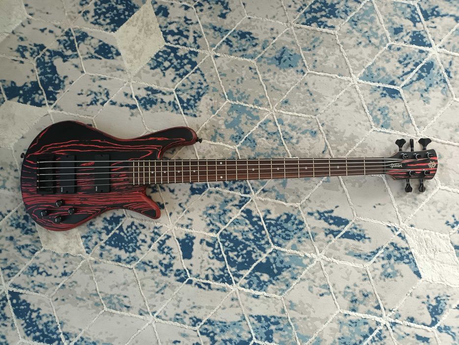 Spector NS Pulse 5 Carbon Cinder Red Bass 35" EMG DC Klucze GOTOH Gitara Basowa GATOR CASE