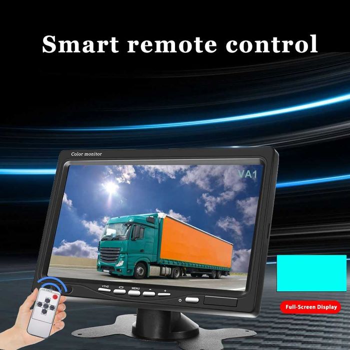Kit Câmara de Marcha-atrás 12V-24V + Monitor LCD 7" HD (Novo na Caixa)