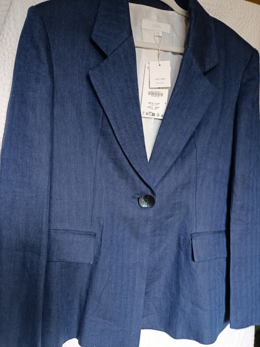 Блейзер 100%лен  приталений у ялинку Zara новий в упаковці з бірками