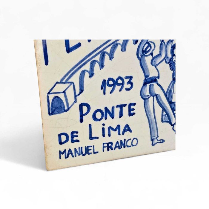 Azulejo Decorativo Lançós “Feiras Novas 1993” Ponte de Lima – Assinado Manuel Franco