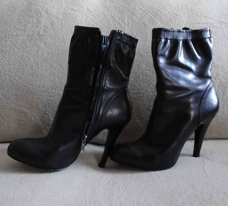 Buty szpilki botki Zara Basic czarne rozm. 38