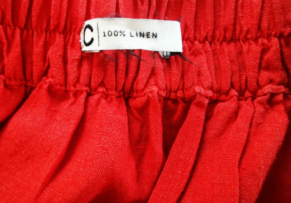 Spódniczka lniana, letnia, z falbankami cubus, rozmiar 38, M