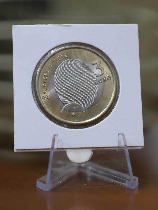 Eslovénia Moeda 3 € - Centenário da Primeira Medalha Olímpica Eslovena