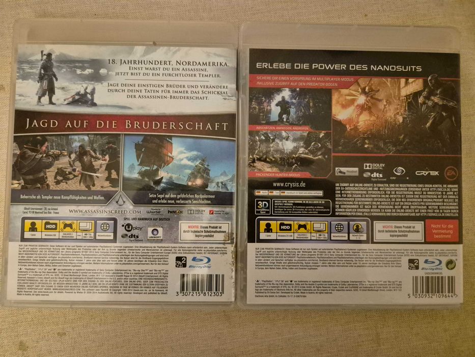 2 gry PS3 Assassin's Creed Rogue PL napisy i Crysis 3 dubbing PL