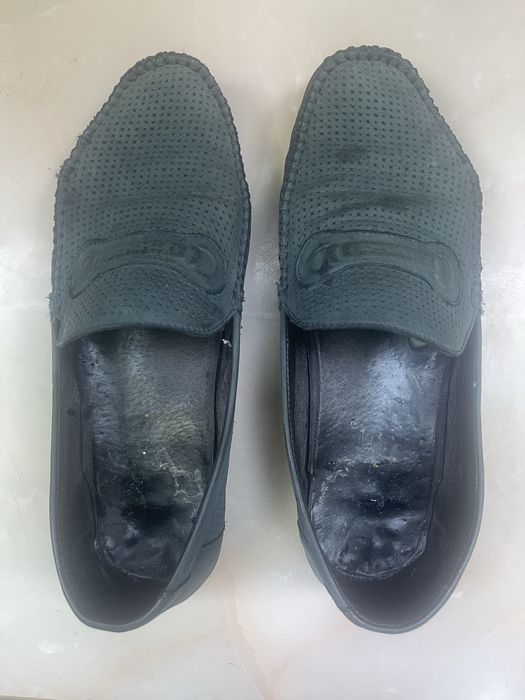 Туфли.  Маокасины  из перфарированого замша.