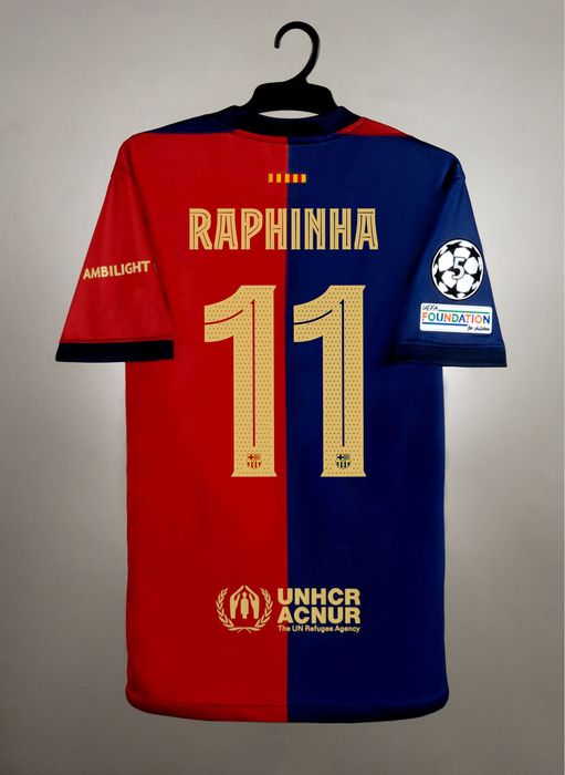 ウェア FC Barcelona RAPHINHA 11 XL 24/25 Koszulka Barcelona wyjazdowa 2024/25 RAPHINHA #11 - Spotify