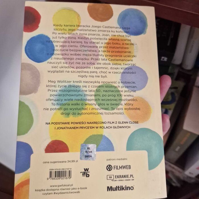 Rewelacyjna powiesc o kobiecie "Żona" M.Wolitzer