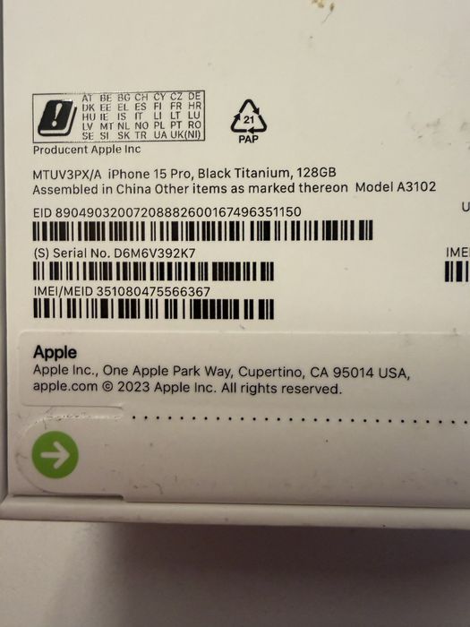JAK nowy Apple iPhone 15 Pro  w 100% sprawny NIE NAPRAWIANY NIGDY