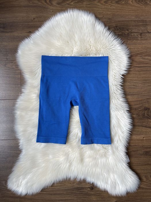Primark nowe niebieskie sportowe kolarki szorty legginsy 36 S spodenki