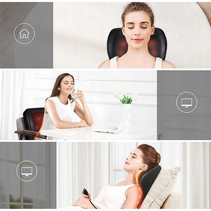 [NOWA] Elektryczna poduszka masująca PRO+ – relaks + Do AUTA