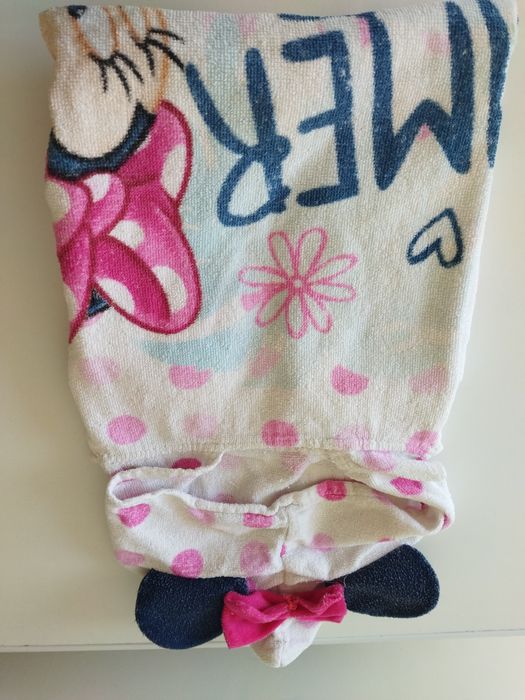 Toalha/poncho de praia minnie