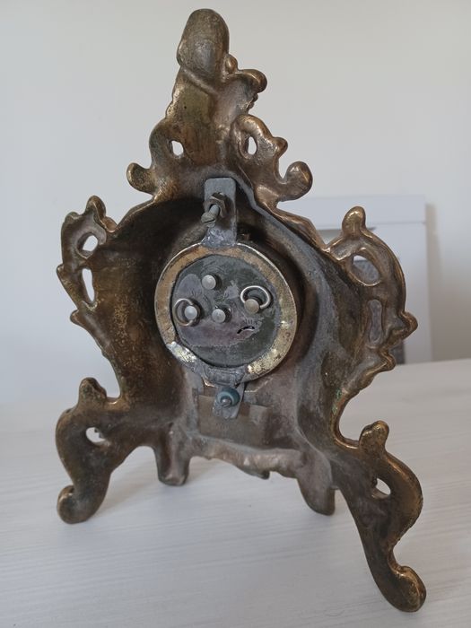 Zegar kominkowy mosiężny PRL kolekcjonerski