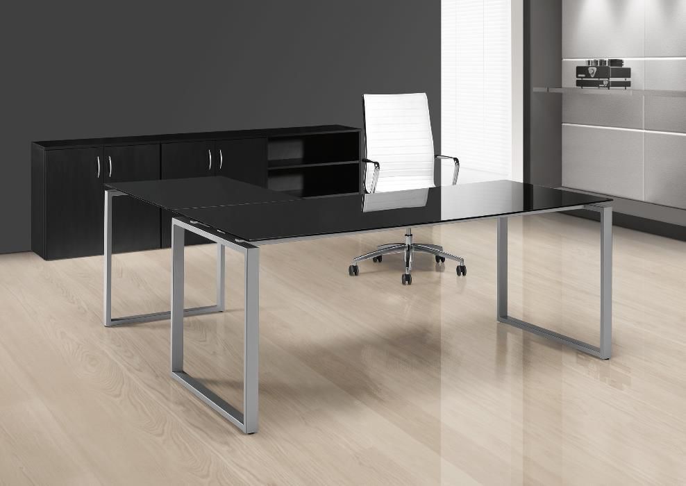 Secretária em Vidro fosco 1800x800x750mm Nova