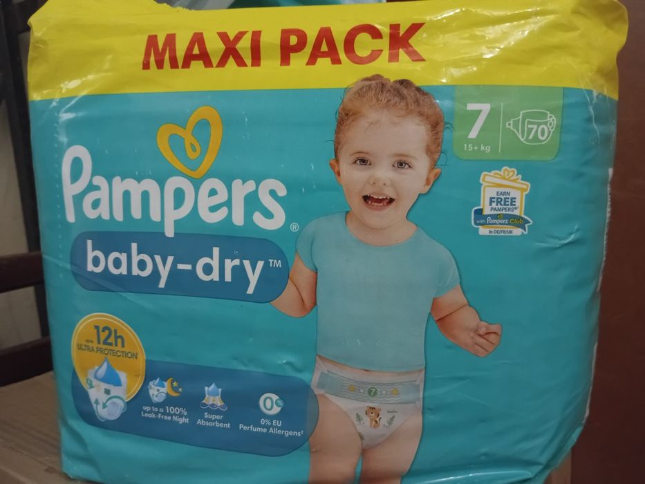 Підгузки Pampers baby dry 7