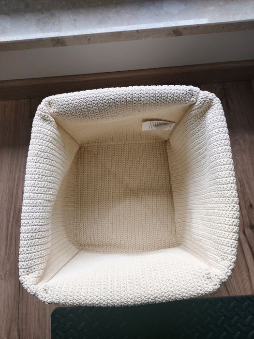 Kosz szyty ręcznie do regału półek szafki pokoju do przechowywania