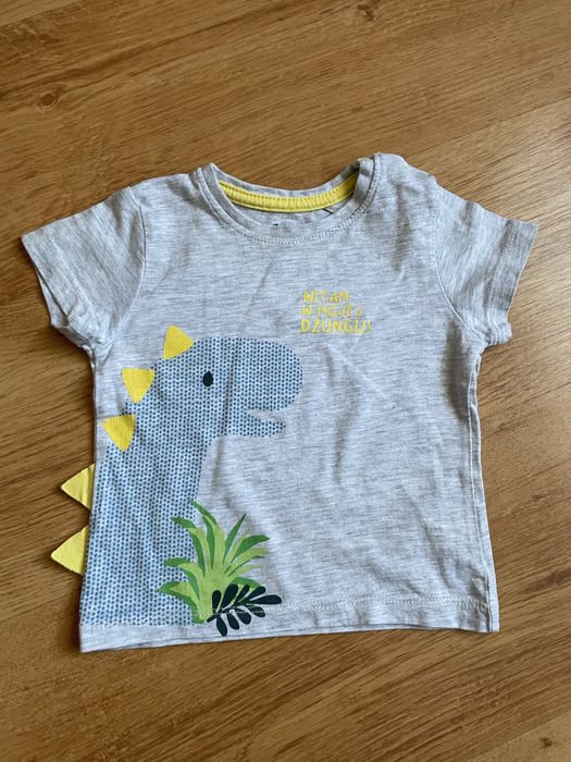 Bluzka t-shirt krótki rękaw pięć 10 15 Rozmiar 74