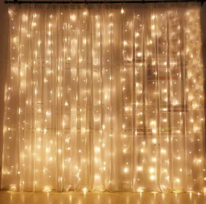 KURTYNA ŚWIETLNA LED 3X3 300 Lampki Na Święta BARWA Zimna / Ciepła