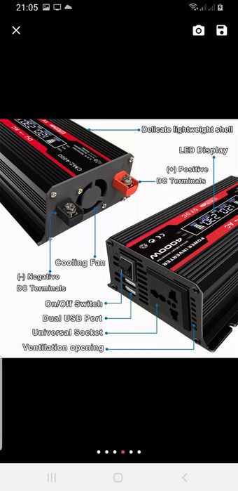 4000 Вт модифицированный синусоидальный инвертор 12 В 220В
