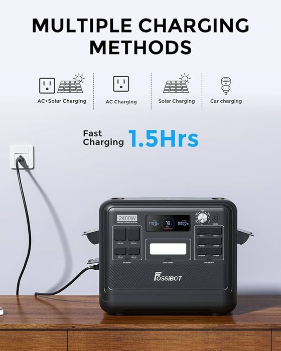 Зарядная станция FOSSiBOT F2400, LiFePO4 емкость 2048Втч, 2400W