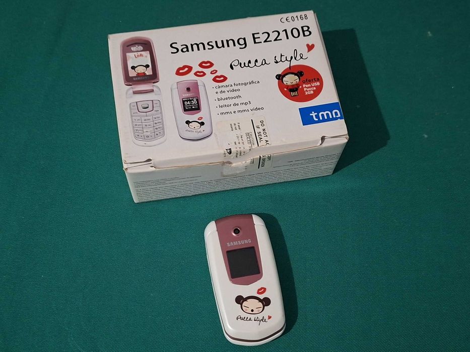 Raro Telemovel Samsung E2210B Pucca + Caixa + Manuais - avariado