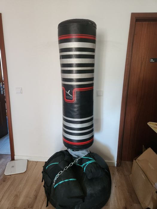 Saco de boxe de chão e estado perfeitamente funcional