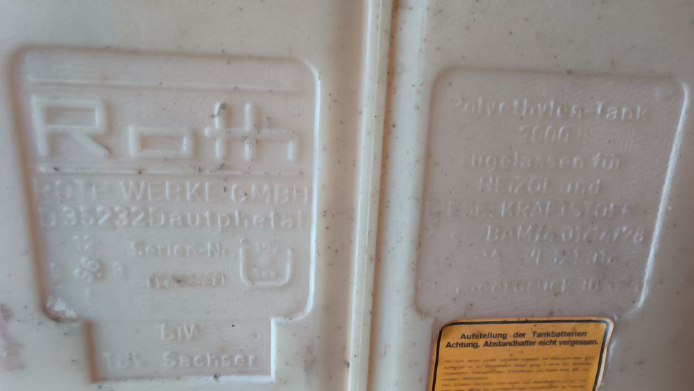 Zbiornik na olej opałowy, olej napedowy