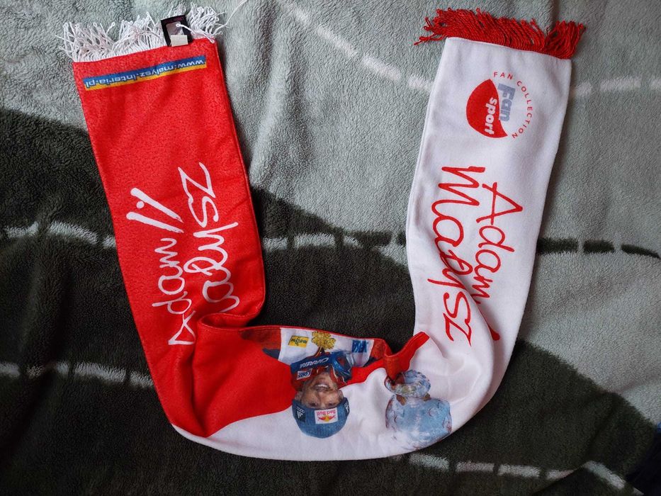 Szalik Polska - biało czerwony - Adam Małysz - skoki narciarskie