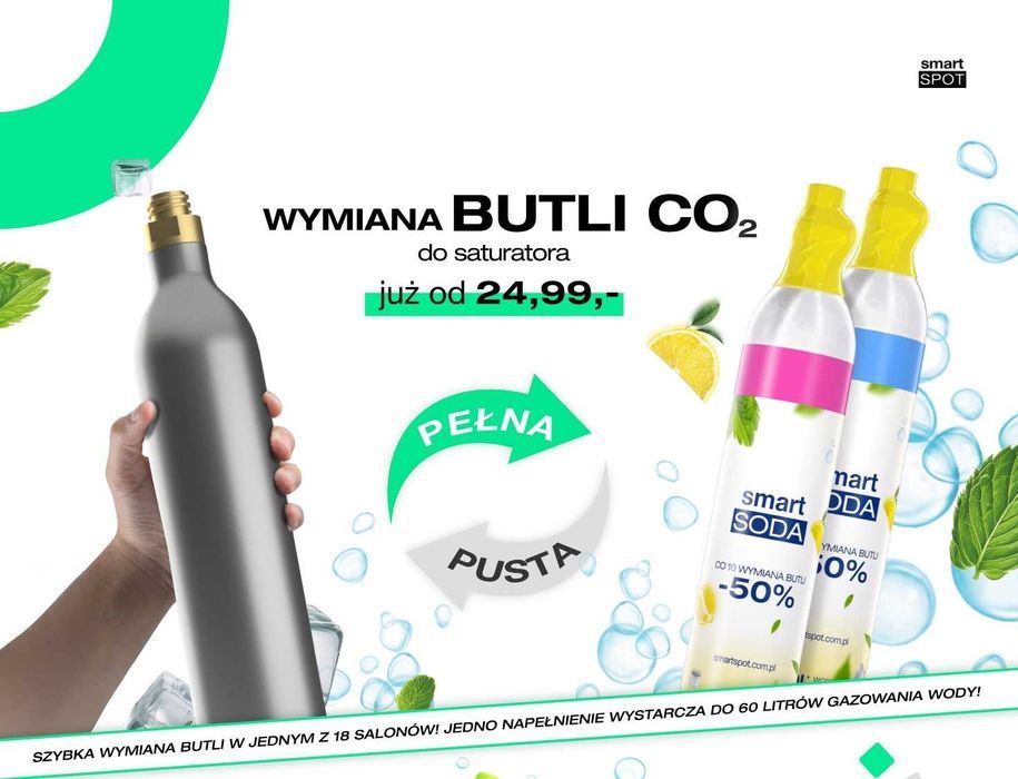 Wymiana butli naboju do saturatora CO2 Manufaktura