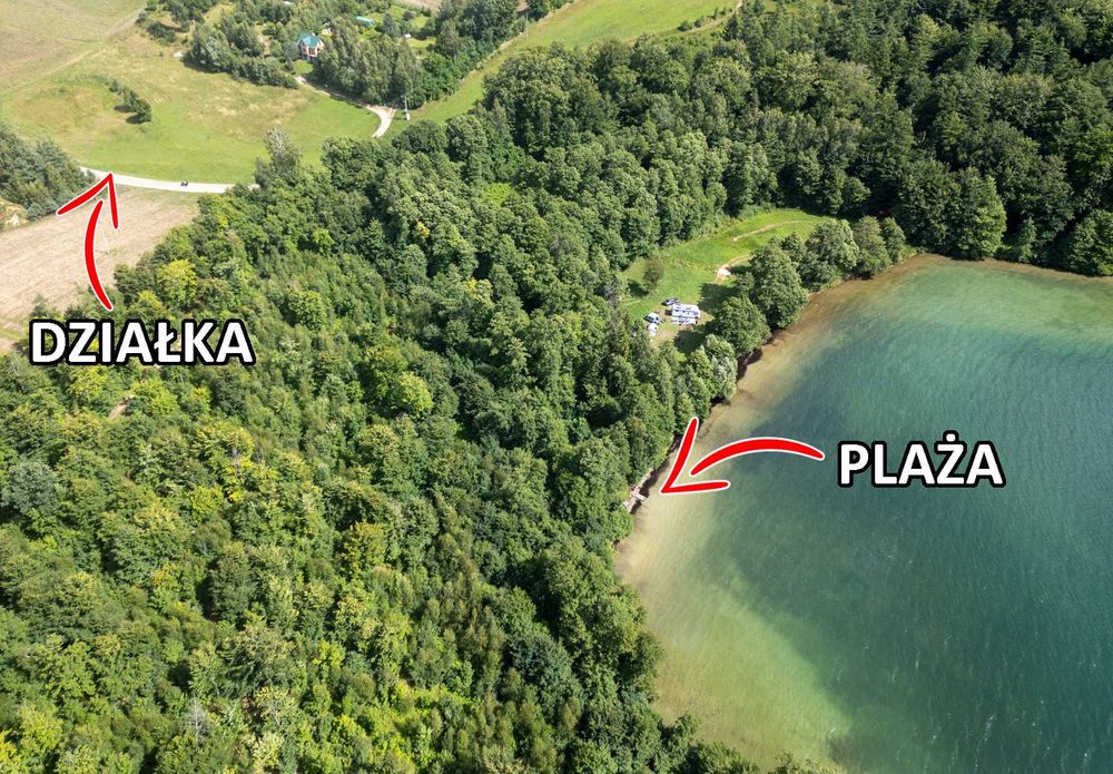 Działka rekreacyjno/budowlana nad jeziorem Mausz – Sulęczyno | 150 m do plaży