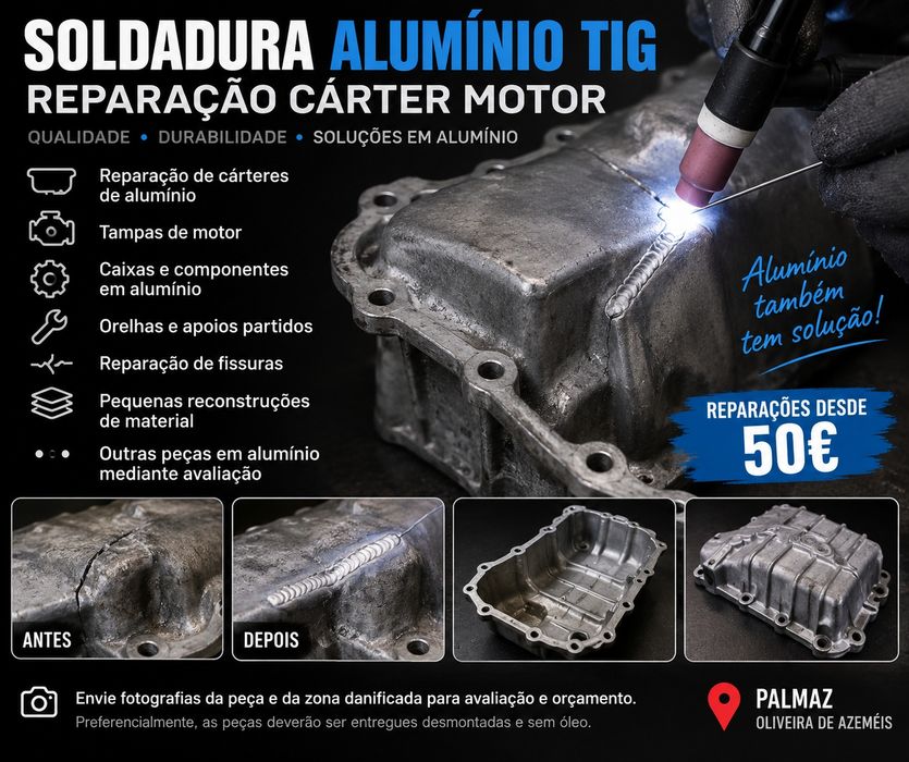 Soldadura Alumínio TIG – Reparação Cárter Motor