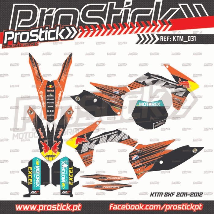Kit autocolantes KTM EXC SX 2011 15