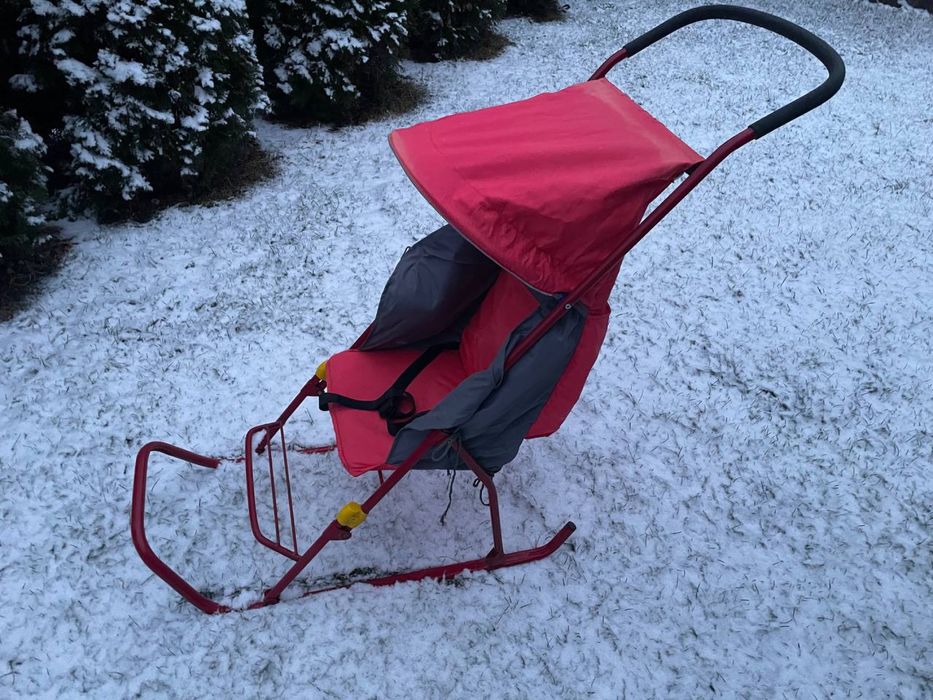 Санчата з ручкою мами коляска сани санки складные саночки борд візочок