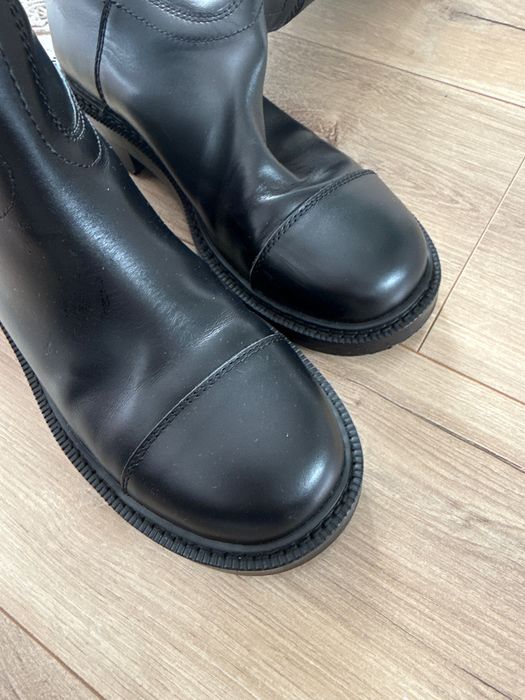 Buty kozaki skóra naturalna chanel 39