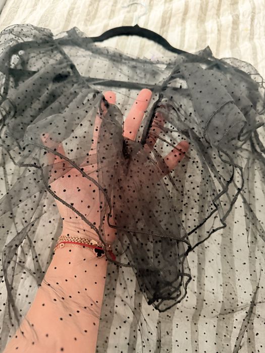 Нова трендова прозора блуза, сітка, горох