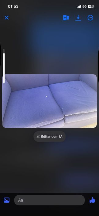 Sofá de dois lugares