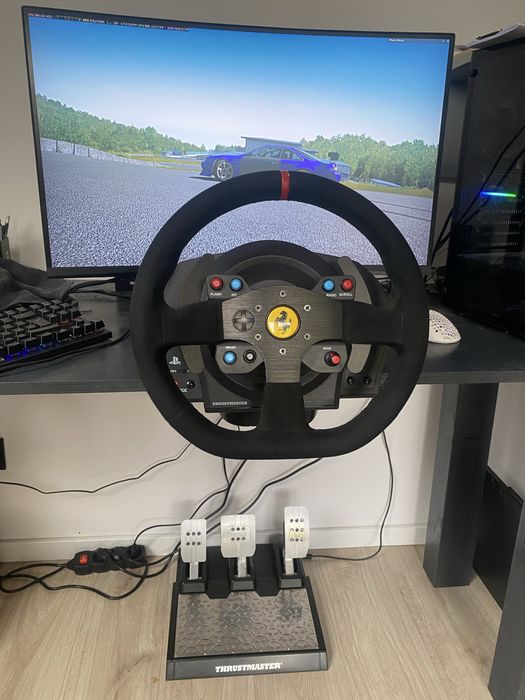 Kierownica thrustmaster T300 GT RS alcantlara + TLCM simracing obręcz