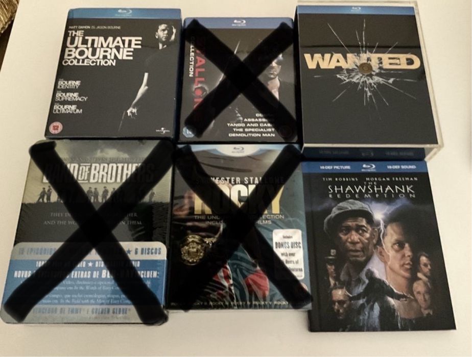 Blu rays steelbook + DVDs
